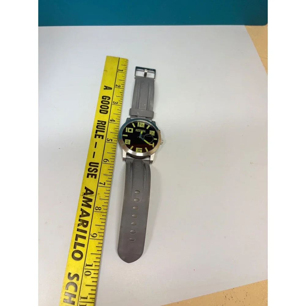 Kenneth Cole Reaction Mens Watch Silicone Strap Neon Yellow Black Need Battery